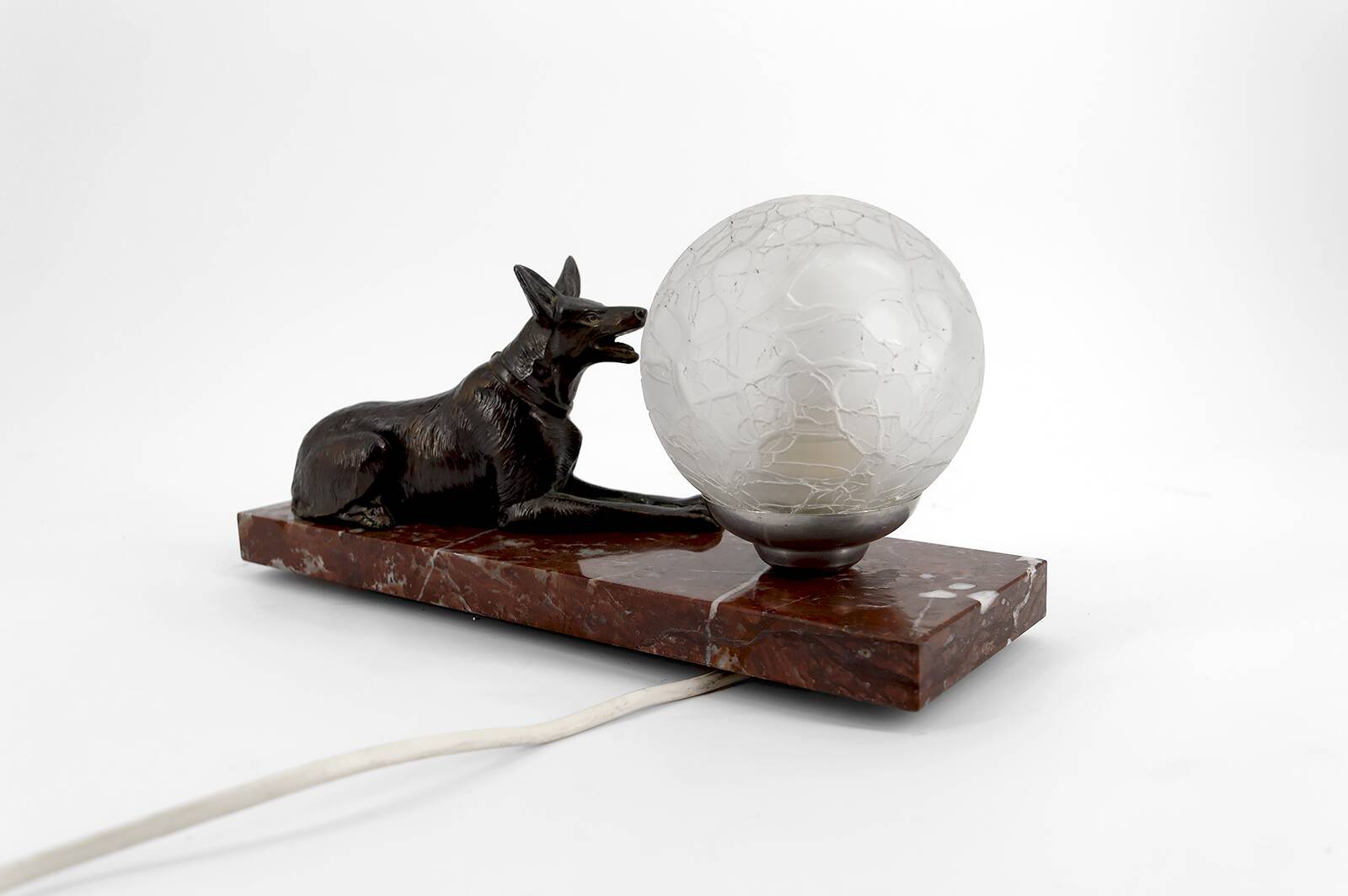 Art Deco Sculptural Night Light – German Shepherd, circa 1930