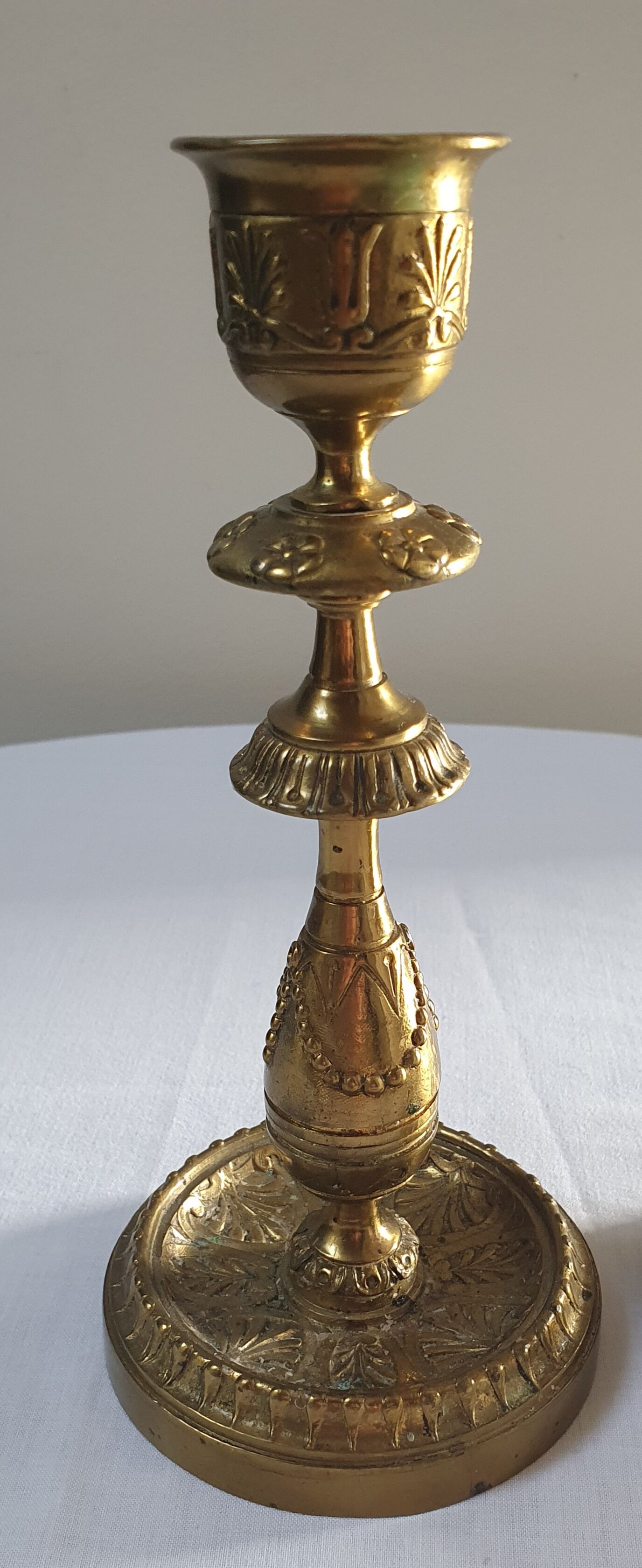 Old brass candle holders