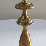 Old brass candle holders