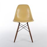 Light Ochre Herman Miller Vintage Eames DSW Side Shell Chair