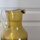 Vintage Bohemian Crystal Pitcher Jug Vcelnicka Orange Smoke