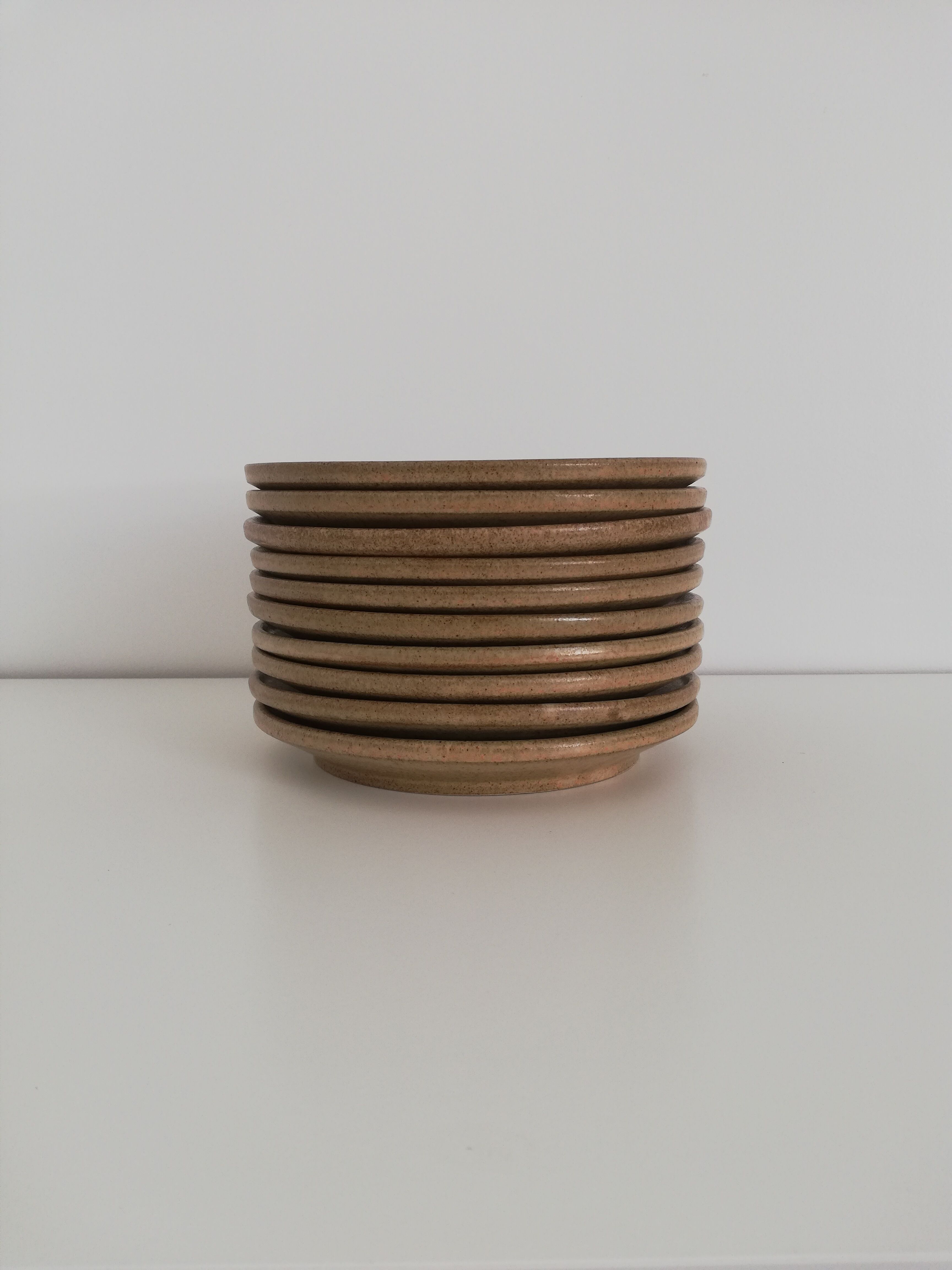 Vintage stoneware dessert plates