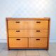 Commode pin massif, brutalisme,1980