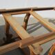 Art Deco table, cradle foot, opening, up to 18 people
