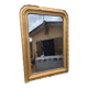 Miroir de cheminée XIXe bois et stuc doré