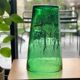 Conical bubble glass vase