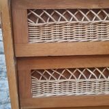 Rattan chest of drawers