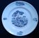 Longchamp earthenware plate burgundy décor