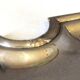Silver metal serving tray