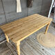 Raw wood dining table