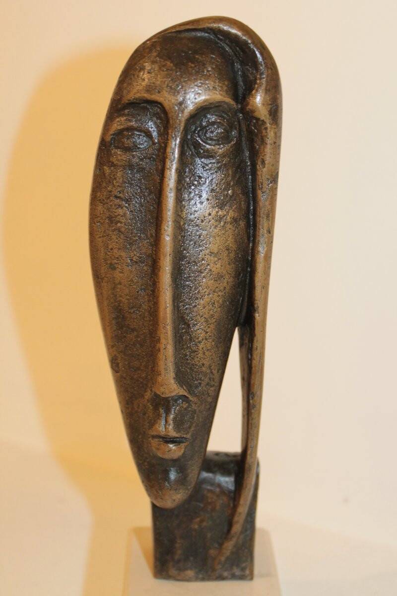 Bronze face sculpture by Giannetto Salotti, 1950s/1960s