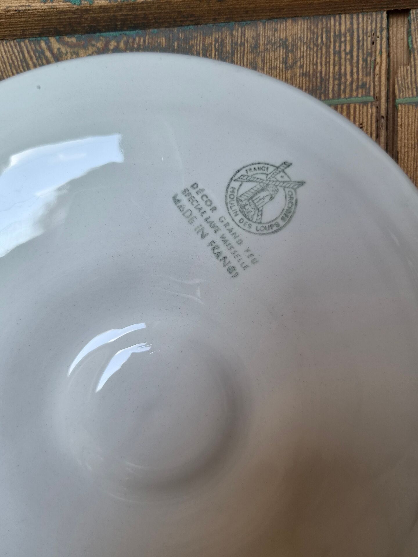 Lot de 6 Assiettes à Huîtres Vintage Orchies Moulin des Loups – Vert A