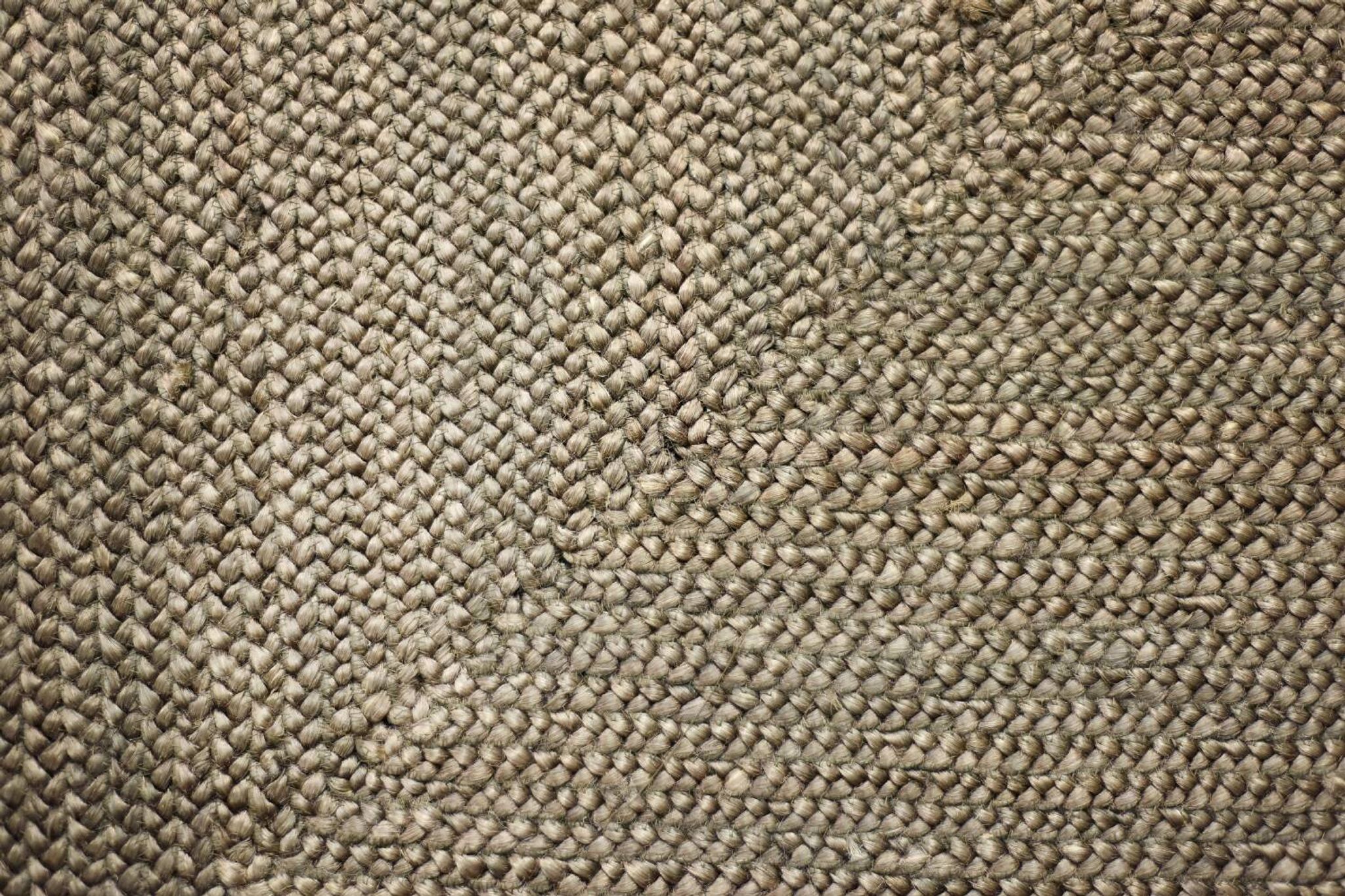 Brown flat-woven jute Indian rug, 1970.