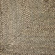 Brown flat-woven jute Indian rug, 1970.