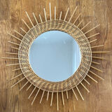 Rattan sun mirror