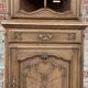 Bleached Oak Corner Display Cabinet – French 2-Piece Cabinet