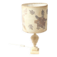Alabaster lamp and herbarium lampshade