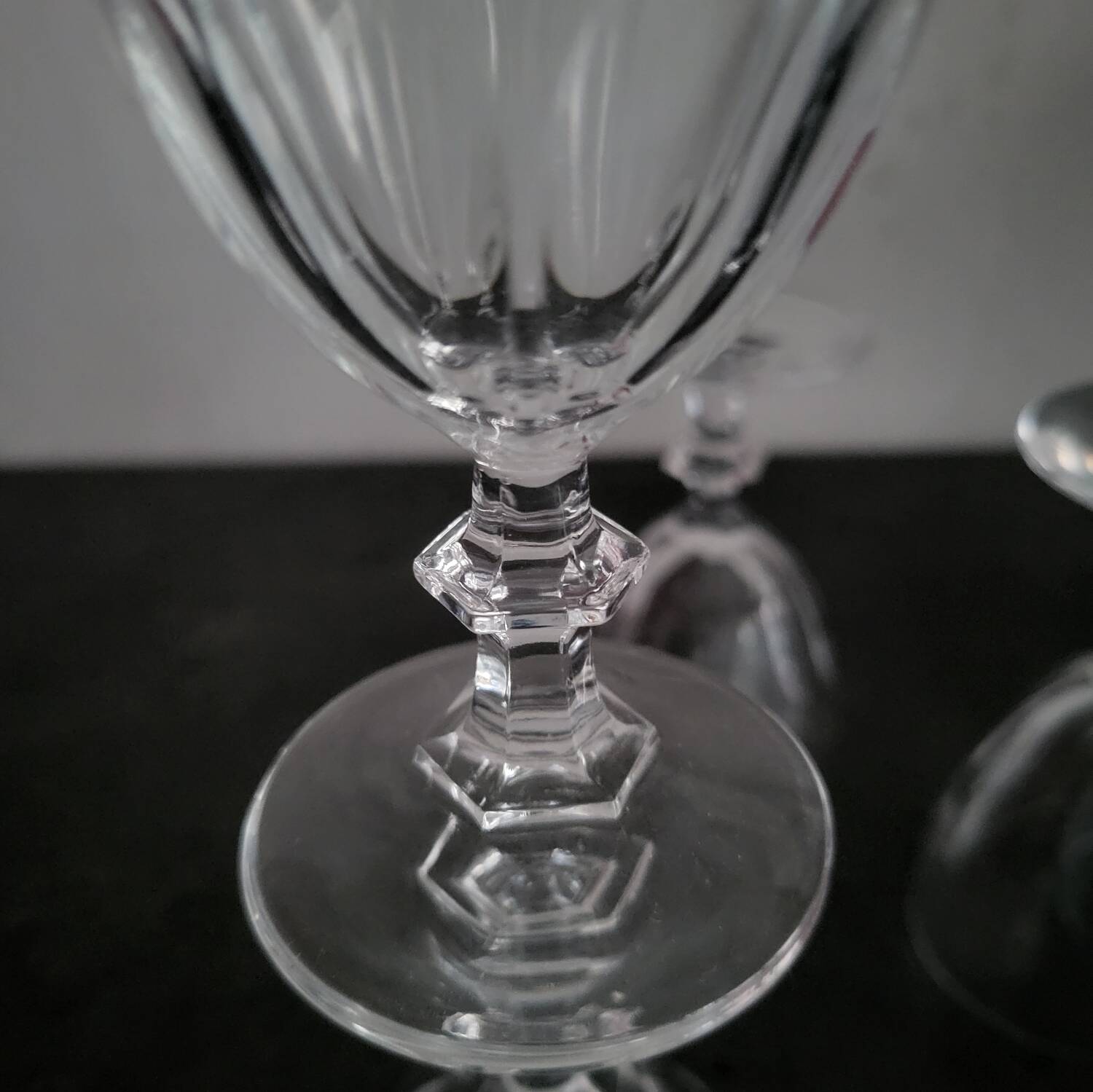 4 button-foot aperitif glasses model Rambouillet Christal d'Arques