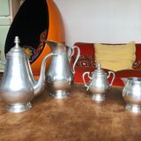 Service à café et thé ancien fait main wisna indonesia métal argenté