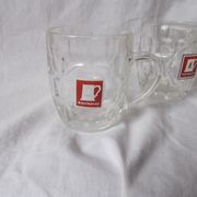 Chopes à bière en verre  vintage