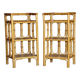 Pair of rattan bedside tables