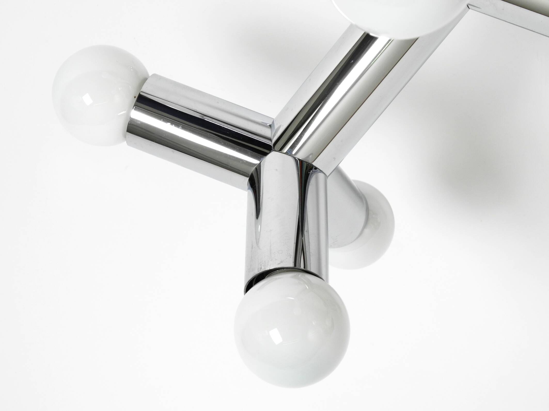 Very rare 1960s Space Age Chrome ceiling lamp by J.T. Kalmar Austria