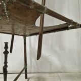 Copper and brass throne chair by Cor de Ree, Netherlands 1990