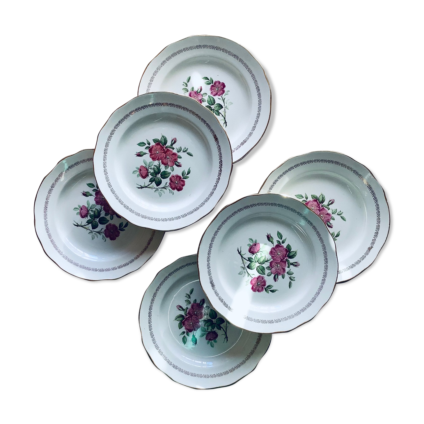 6 assiettes plates