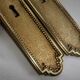 Pair of Louis XVI style beaded bronze door handles