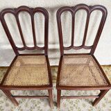Paire de chaise de bistrot fin XIXem en acajou