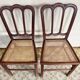 Pair of late 19th century mahogany bistro chairs