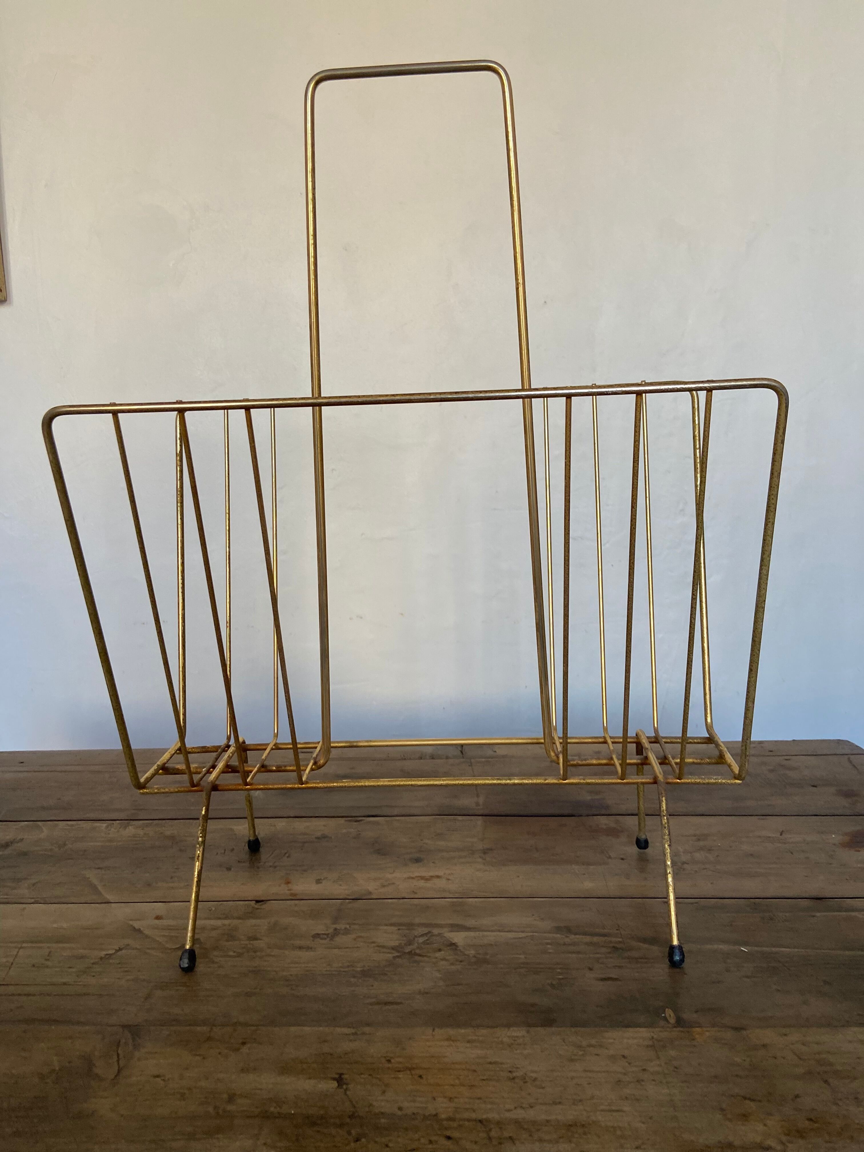 Vintage brass magazine door