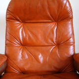 Leather armchair G Mobel, Sweden 60s