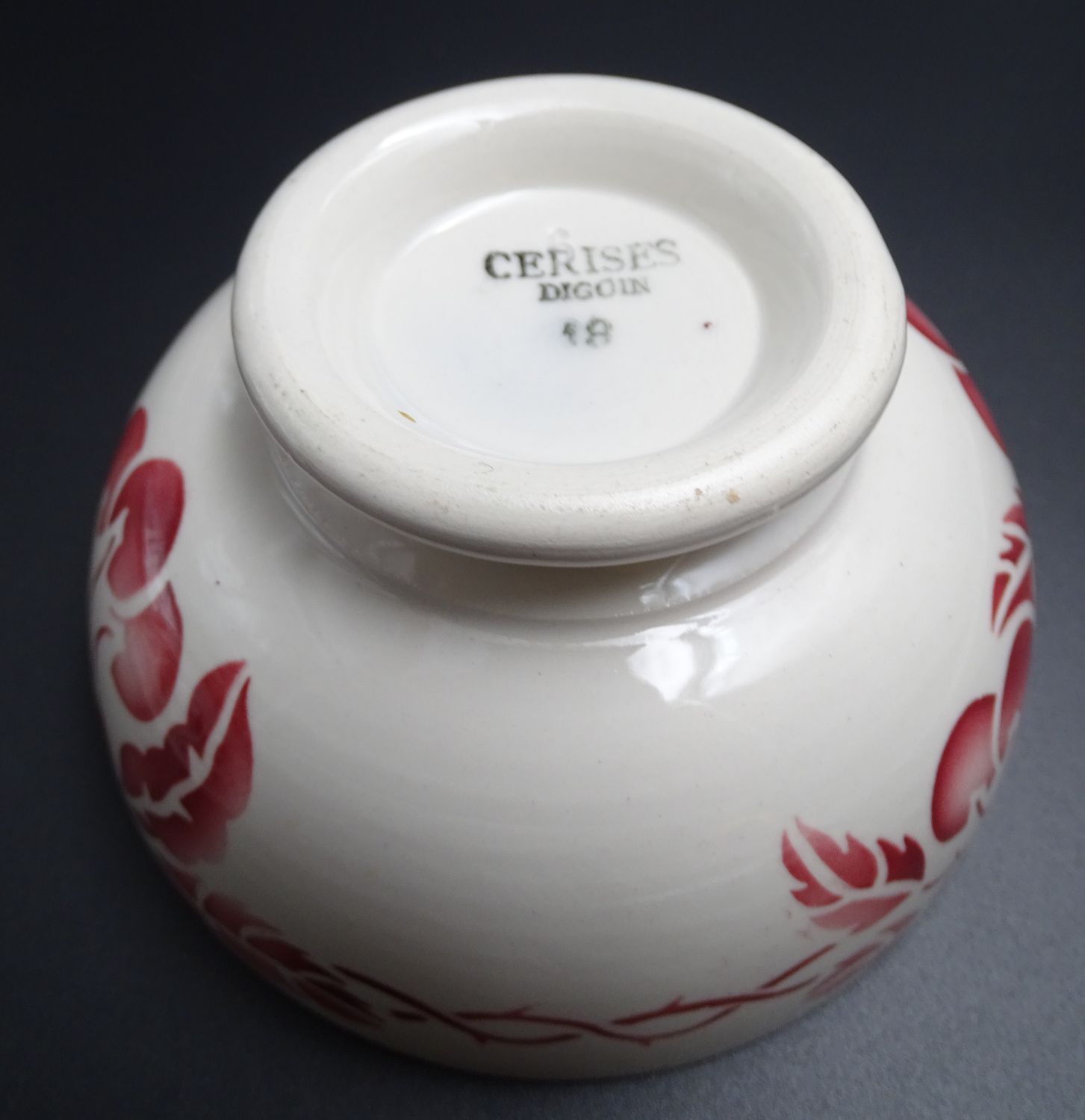 Lot of 3 bowls in Digoin faience 1940
