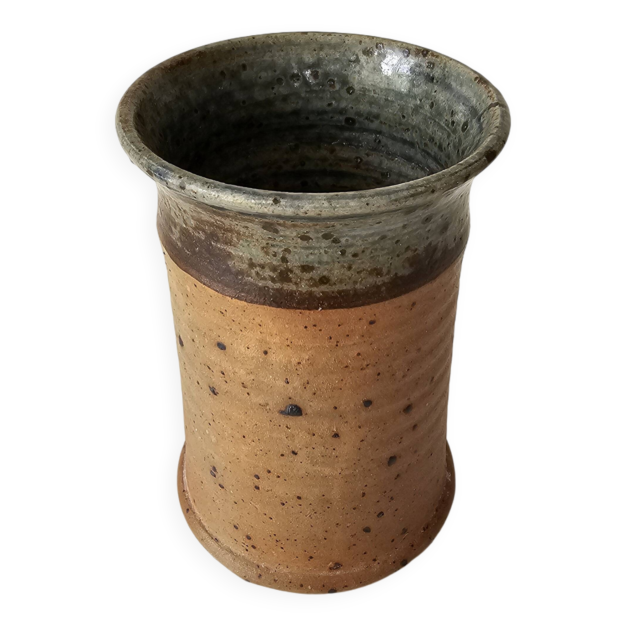 Corsican stoneware ceramic pot signed Oletta