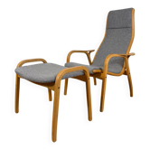 Light grey Lamino armchair by Yngve Ekström for Swedese, 1960
