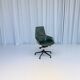 Green Leather Office Chair By Arper, Italy 2000’s