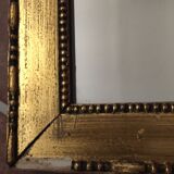 Rectangular mirror wooden gold 67 x 37 cm