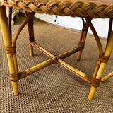 Pair of rattan side tables