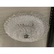 Contemporary transparent filigree flush mount in murano glass