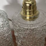 Set of two bubble glass pendant lights