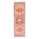 Vintage Turkish Hand-Knotted Wool Cotton Pink Runner 101x333