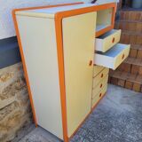 Vintage wardrobe and chest of drawers from the 1970s