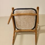 Chaise scandinave 1960 accoudoirs incurvés