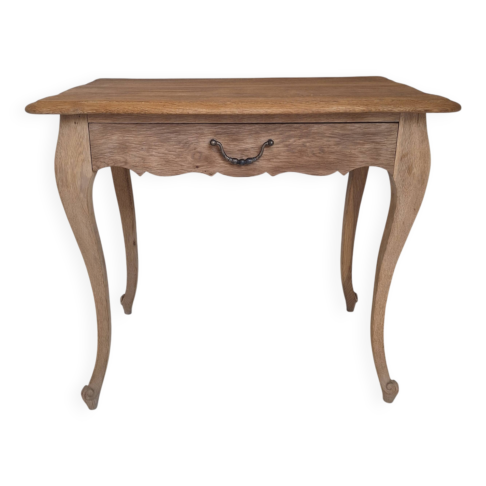 Occasional table, antique desk in solid oak in Louis XV style.