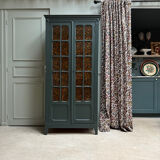 Dark green Parisian display cabinet (renovated)
