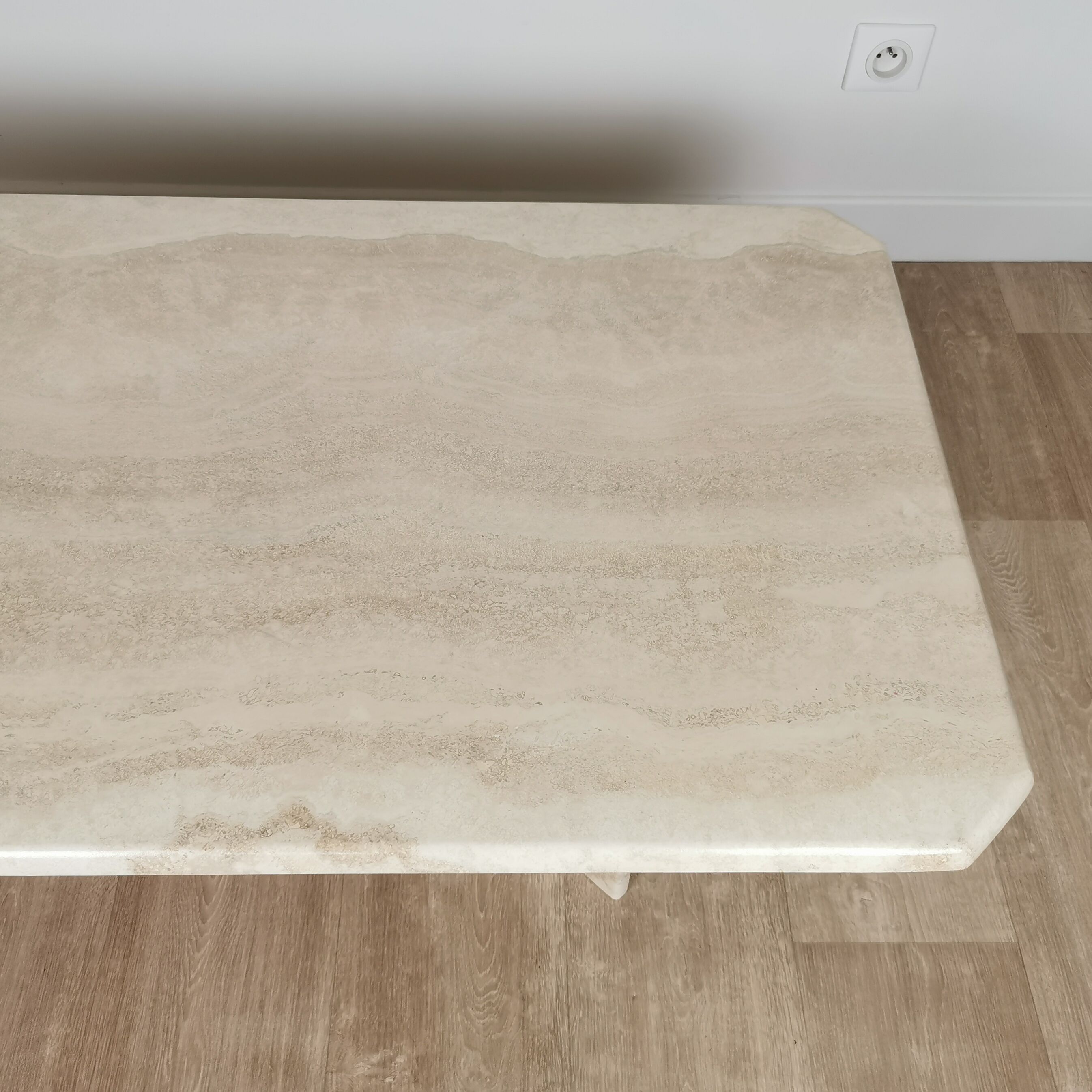 Travertine coffee table