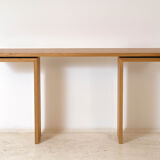 Modern solid oak wall console