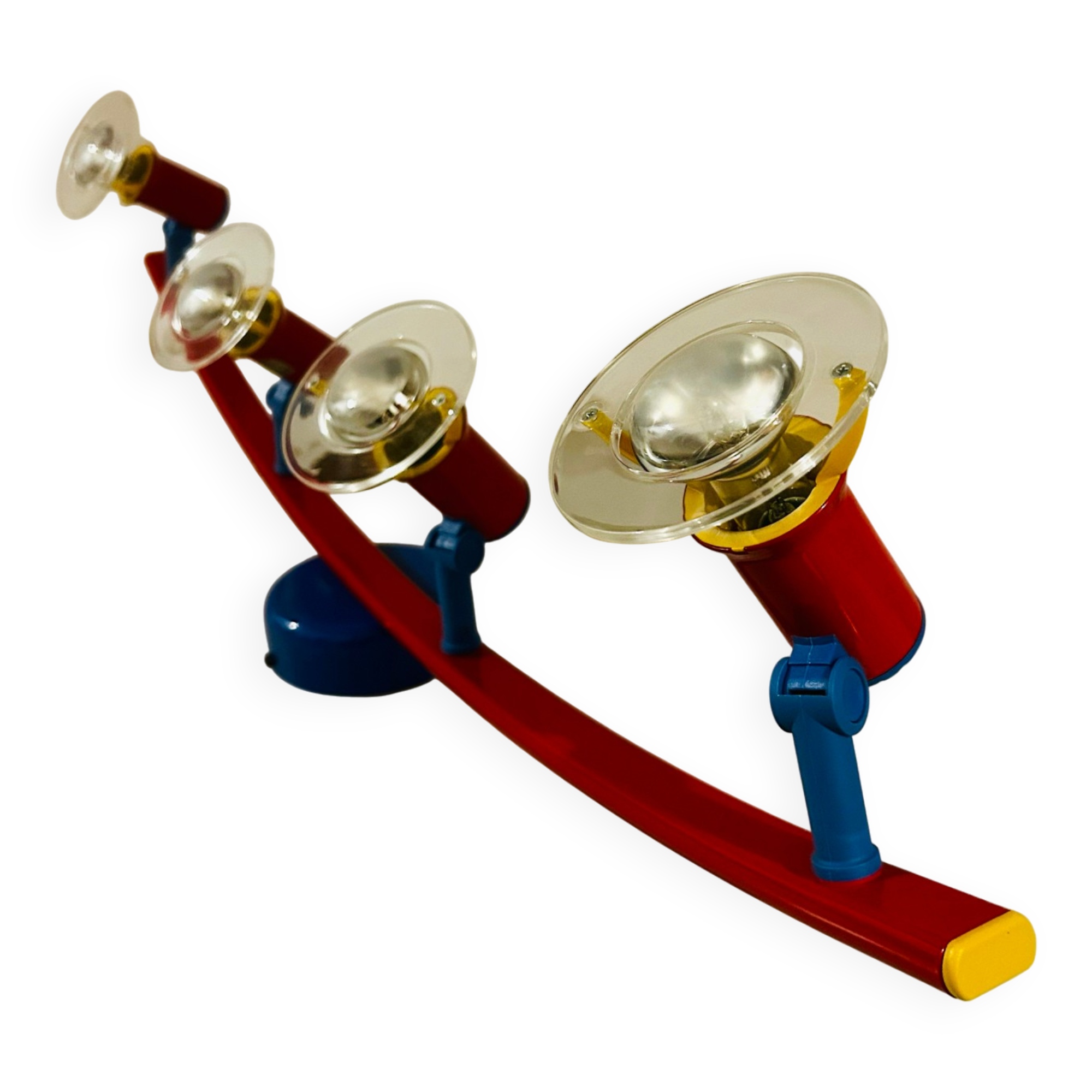 Ceiling light 4 Spots Shiny Vintage Germany 1980s