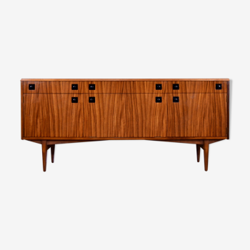 Midcentury Tigerwood Sideboard / Dresser. Vintage Modern / Danish / Retro / Scandinavian Style.